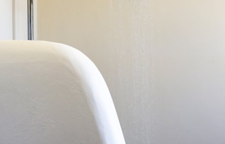 Shower This is a shower built in the Cycladic style